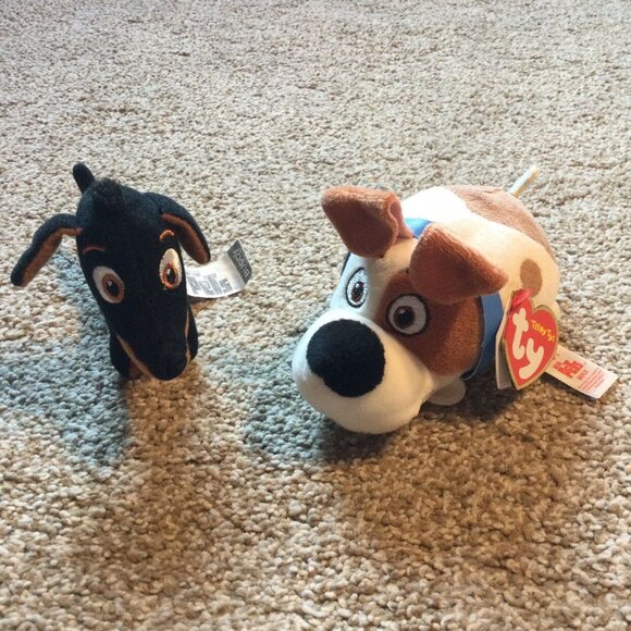 TOY ❤️ TY - The Secret Life Of Pets Plush Bundle - Max & Buddy Dogs - Picture 1 of 9